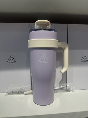 3ce绿色渐变粉色保温杯吨吨杯紫色巨无霸冰霸杯大容量吸管杯