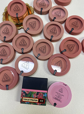 3CE单色腮红 干枯玫瑰烟粉色哑光玫瑰蜜桃色rose beige nude peac