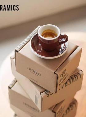 爱陶乐官方[鸡蛋型]80ml常规色世界拉花大赛指定杯碟Loveramics