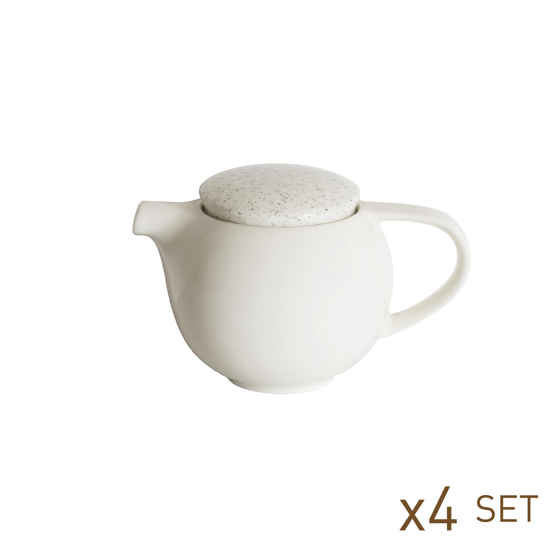 爱陶乐官方[茶语]茶壶盖连不锈钢茶隔品茗酒店用瓷批发装4只装
