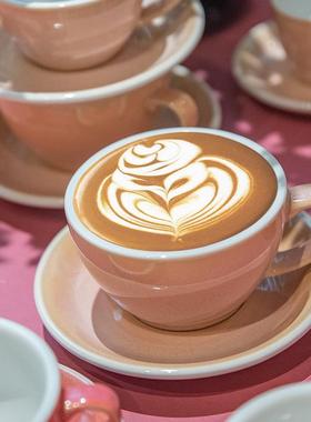 爱陶乐官方[鸡蛋型]200ml工匠色卡布咖啡特厚硬瓷杯碟Loveramics