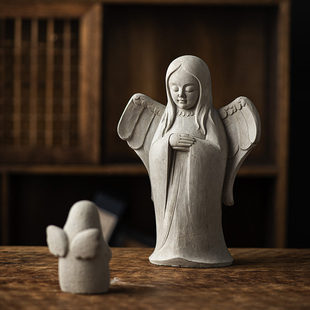 塞尔达传说水泥海利亚女神摆件海拉鲁守护神仿真鱼缸盆景场景装饰