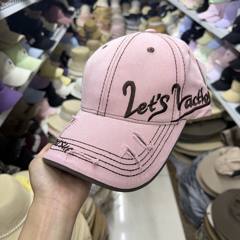 侧面字母刺绣硬顶有型显瘦减龄棒球帽子女秋冬百搭小众时尚鸭舌帽图片