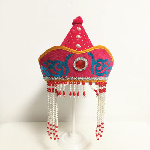 蒙古帽舞蹈演出帽子无顶新疆帽