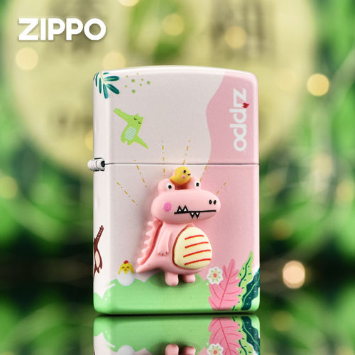 zippo贴章萌宠打火机送礼礼物