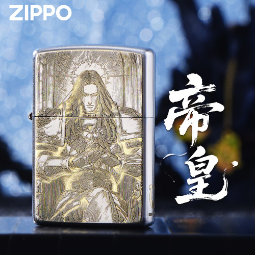 ZIPPO战锤40k帝皇精雕煤油打火机