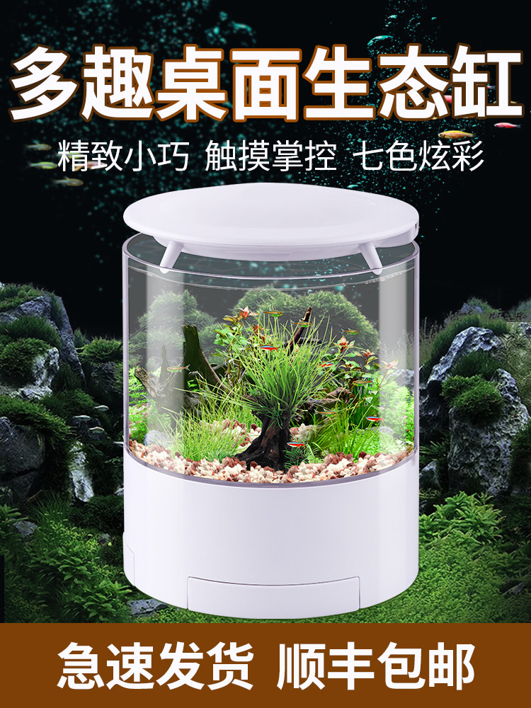 欧佰色鱼缸客厅小型家用桌面迷你玻璃生态造景免换水金鱼缸热带鱼在类目 宠物/宠物食品及用品, 水族世界, 鱼缸等水族设备, 鱼缸/水族箱中 - 来自Buy2taobao.com提供专业的淘宝代购服务