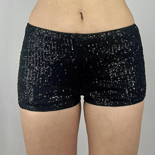 Sequin Low Rise 亮片时尚 Hot 热裤 Slim Pants 亮片低腰修身