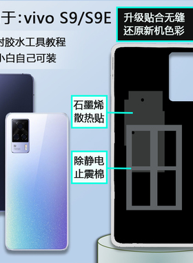 灏屏适用vivo S9后盖玻璃s9e后壳手机电池盖背屏全新外壳维修后屏
