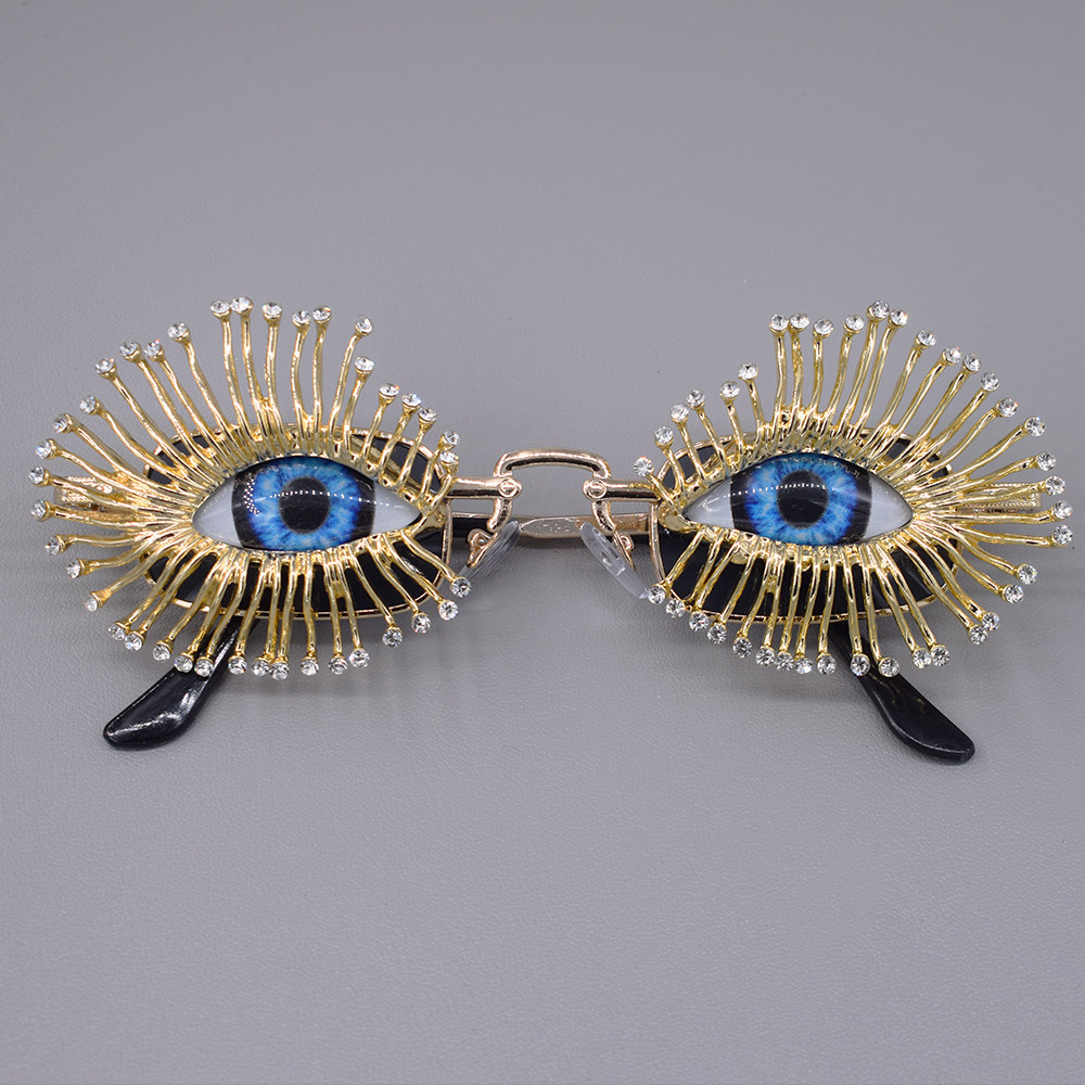 复古夸张个性恶魔眼太阳镜男女通用金色小圆框遮阳墨镜时尚潮,ZIPPO/瑞士军刀/眼镜,太阳眼镜,淘宝优惠券,粉丝福利购,淘宝优惠卷