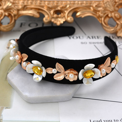 新娘发饰品结婚皇冠金色叶子包邮