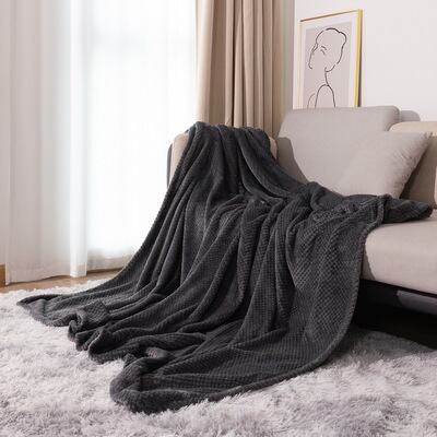 Thick solid color blanket, coral fleece sofa cover blanket