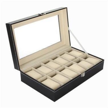 12 grid watch display case storage organizer box