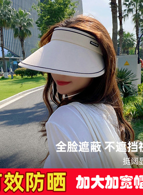 Sunscreen hat with UV protection and large brim for women