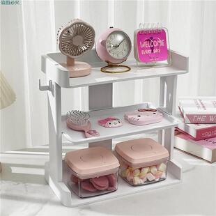厨房多功能置物架调料架台式放化妆品的架子写字台书架玩具收纳架