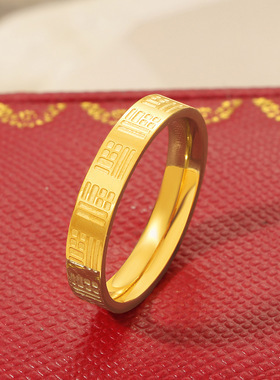 新款传承福素圈戒指男女款小众设计经典时尚钛钢轻奢高级感戒指女