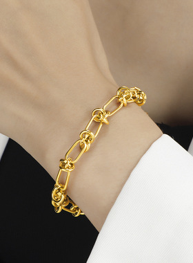 嘻哈钛钢打结手链3062