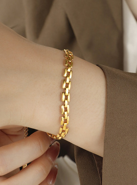 跨境爆款钛钢手链情侣款