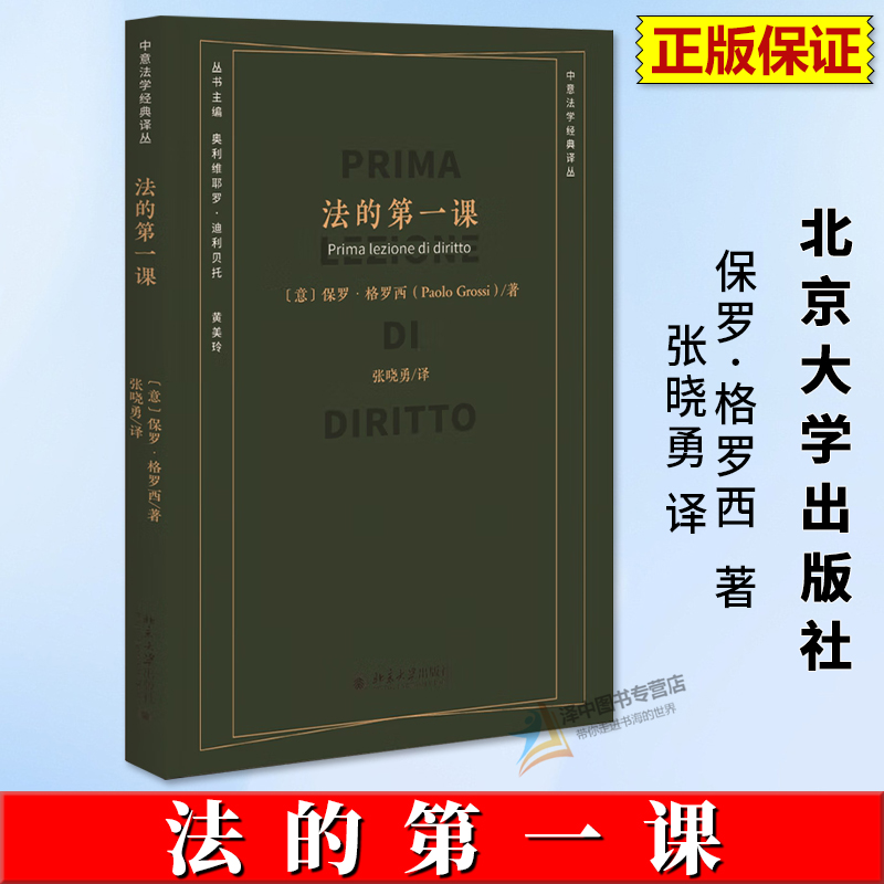 正版2024新书 法的第一课 保罗·格罗西著 中国法学经典译从 法律的概念历史渊源 现实意义 法律的秘密 北京大学出版9787301348147