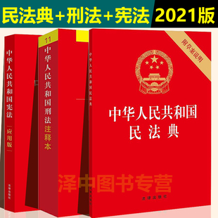 2024年版 中华人民共和国宪法注释本中国刑法典民法典法律法规法条法律出版 适用宪法 民法典 社 刑法 正版