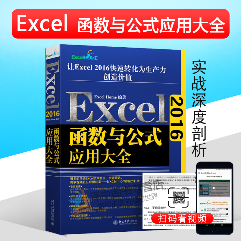 Excel 2016函数与公式应用大全 ExcelHome揭秘Excel函数公式的多项绝秘应用技术内幕 Excel软件高效办公软件教程书
