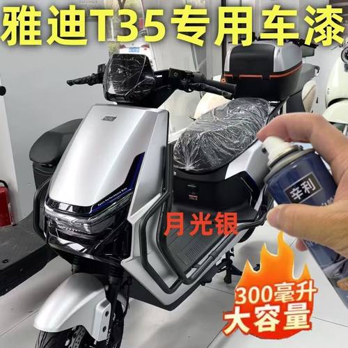 迪T35电动车自喷漆月光银