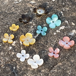 天然海洋白蝶贝 黄贝 黑贝壳6-8-10mm四瓣桂花 流苏DIY头饰品材料