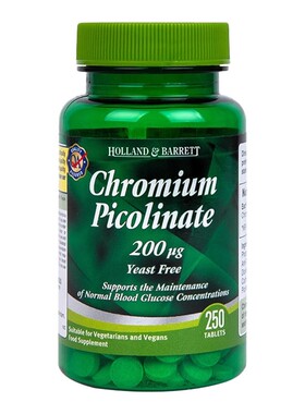 hb荷柏瑞铬元素片补充剂口服200ug250粒PipingRock英国原装进口