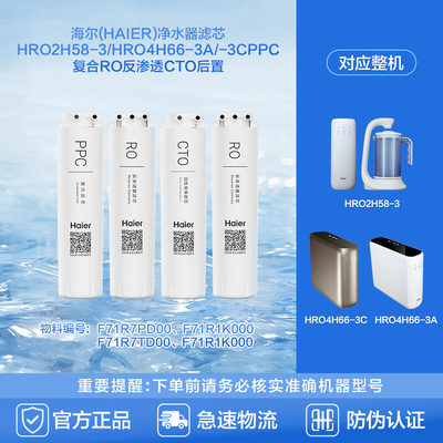 海尔HRO2H58-3/HRO4H66-3A/-3CPPC复合RO反渗透CTO后置滤芯