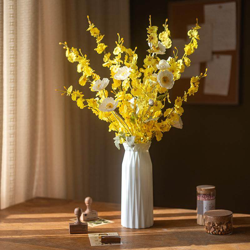 仿真花客厅装饰餐桌轻奢跳舞兰假花摆件花束插花摆设干花花艺家居,家居饰品,仿真花/假花,淘宝优惠券,粉丝福利购,淘宝优惠卷