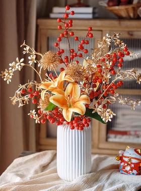 乔迁结婚发财果仿真花假花抱抱桶