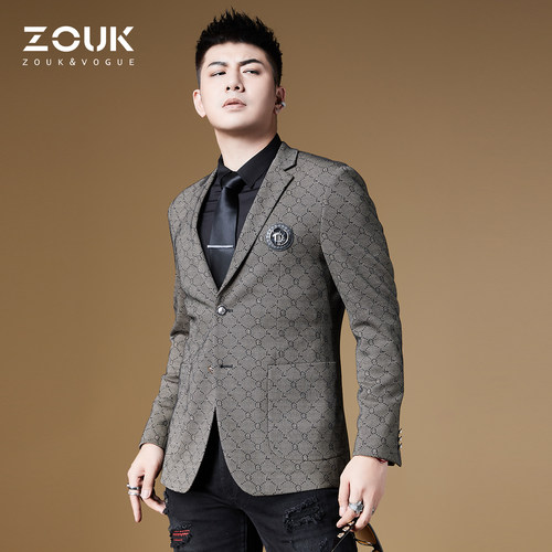 zouk雅痞个性徽章休闲便西
