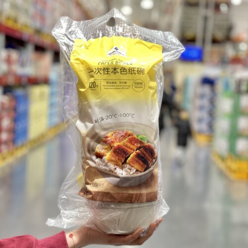 一次性碗本色纸碗环保可降解餐具