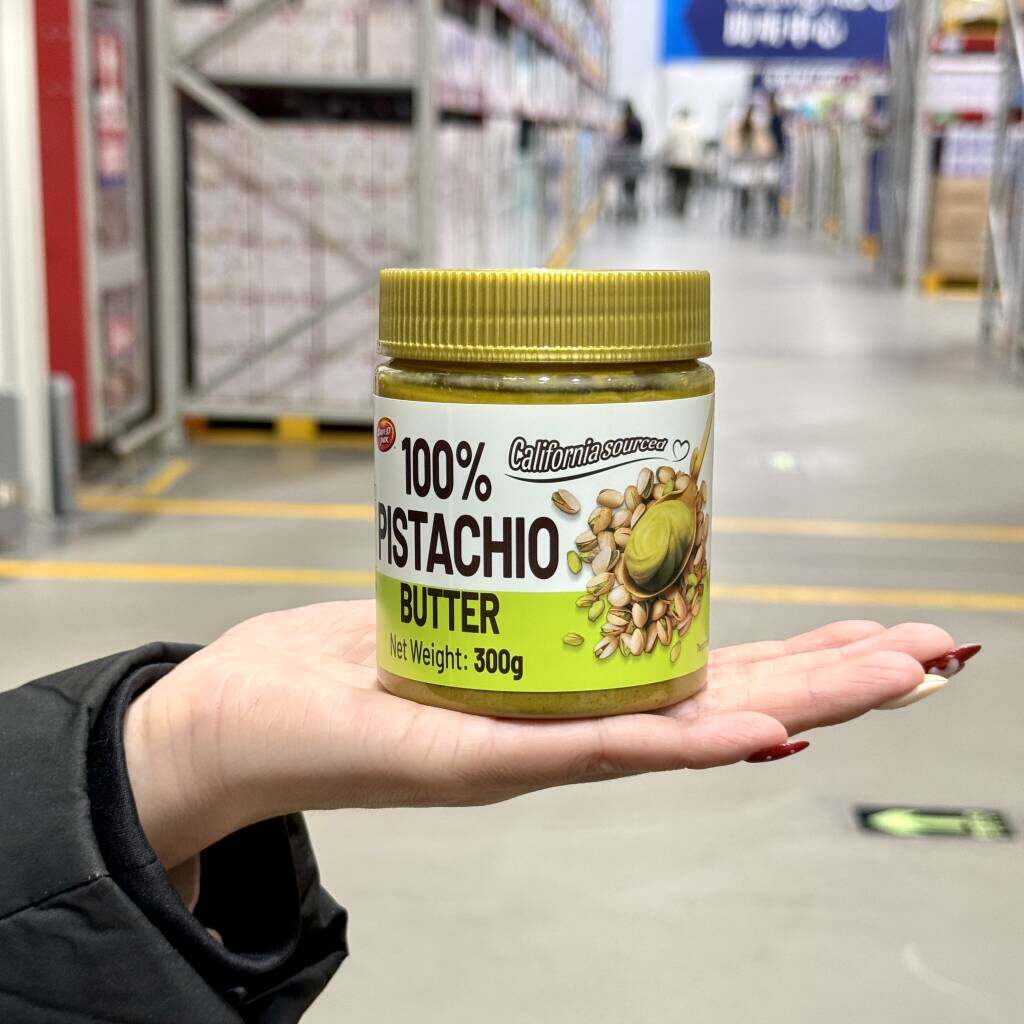 100%开心果酱300g越南进口健康营养家用面包涂抹酱拌面酱罐装