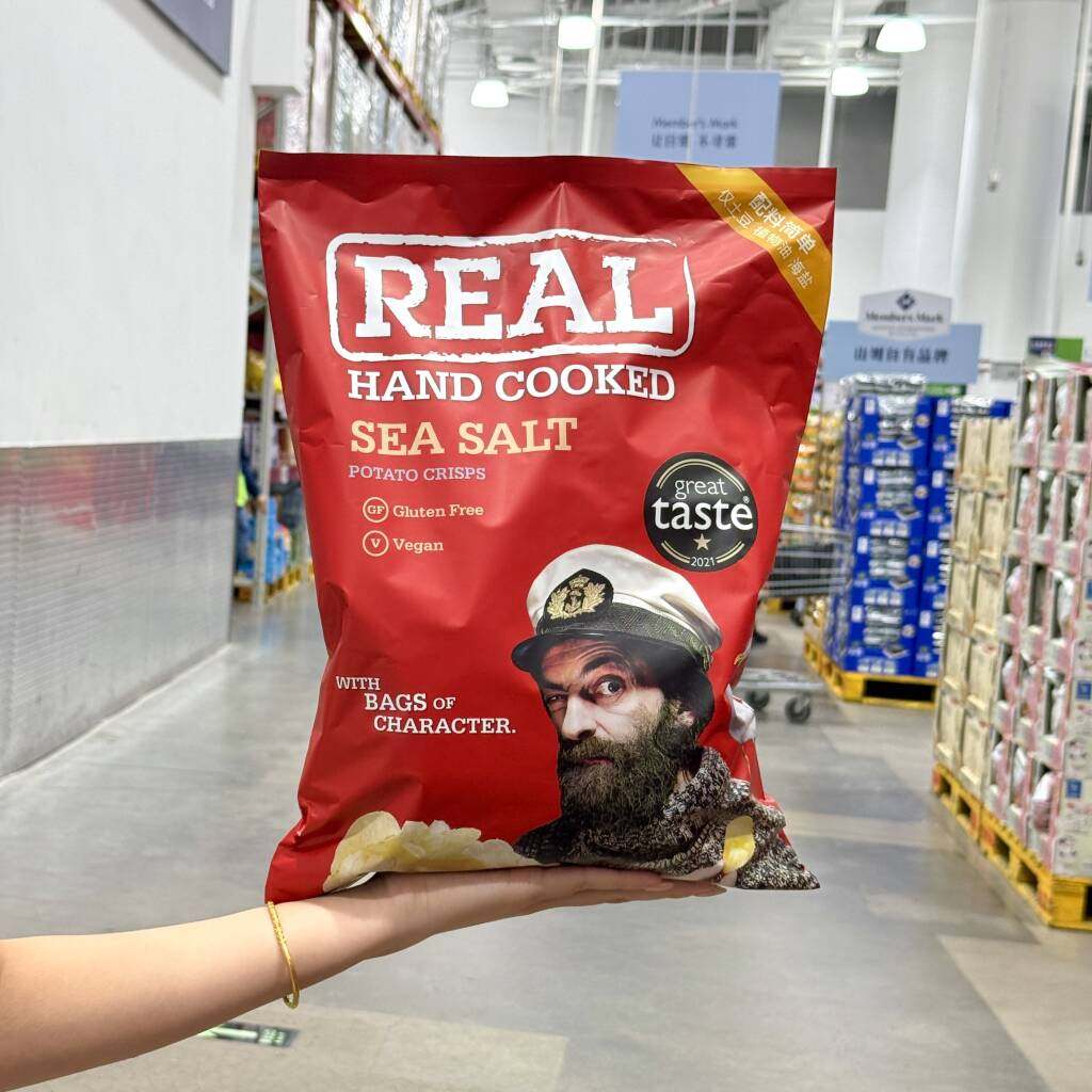 山姆代购REAL海盐风味原切薯片450g土豆片追剧解馋膨化小零食小吃