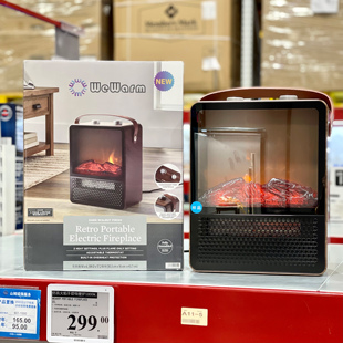 代购WeWarm取暖器仿真火焰手提电壁炉暖风机家用节能多档调温
