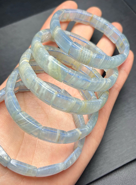 天然蓝力士手排蓝方解石水晶单圈手串男女同款饰品礼物波西米亚