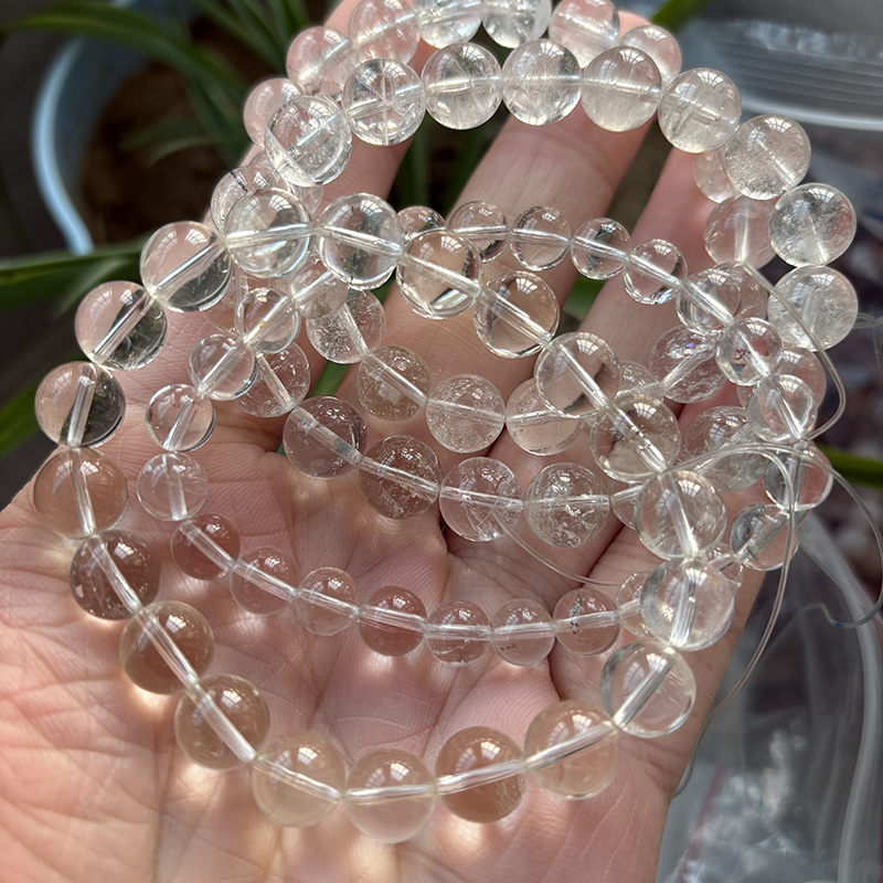 天然白阿赛水晶手链女款阿塞白水晶手串饰品礼物欧美