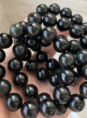 天然彩虹眼黑曜石手链