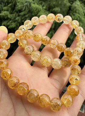 木与海天然黄托帕石桂花手链