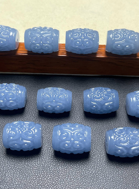 天使石回纹珠吊坠配饰雕刻水晶项链手工DIY手链配件饰品