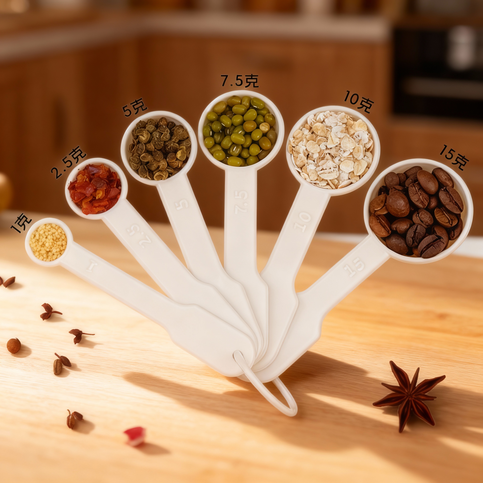 食品级量勺克数勺厨房烘培刻度计量咖啡奶粉米粉定量称量一克勺子