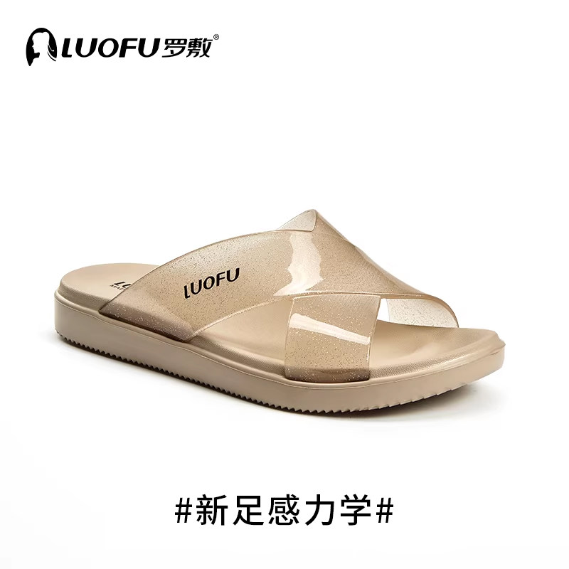 luofu罗敷新款拖鞋女夏季外出室内家用防滑厚底外穿简约女士凉鞋