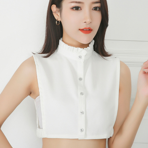 秋冬假领子女百搭加厚加大衬衣领配毛衣灯芯绒多功能上衣假衬衫领