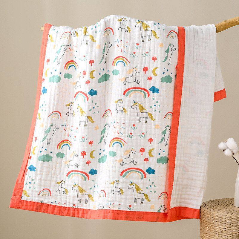 童全棉盖毯浴巾宝宝浴巾*110cm纱布被婴儿110纯棉六层纱布高密,居家布艺,浴巾,淘宝优惠券,粉丝福利购,淘宝优惠卷