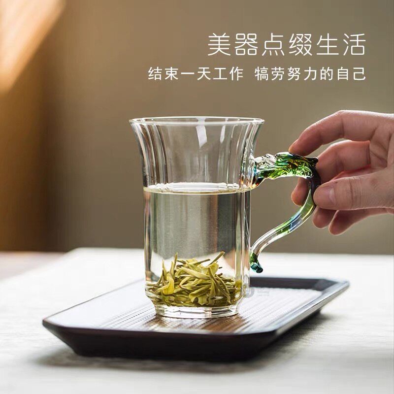高硼硅玻璃耐高温透明茶杯