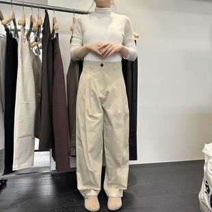 object 爱情 PD182 韩国代购 壓褶直筒褲 模漾