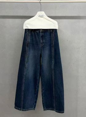 爱情的模漾  韩国代购  AB004（helder）寬鬆加絨牛仔褲