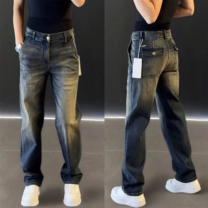 2026春秋新款牛仔裤男款弹力直筒裤子水洗春款百搭宽松休闲男裤子