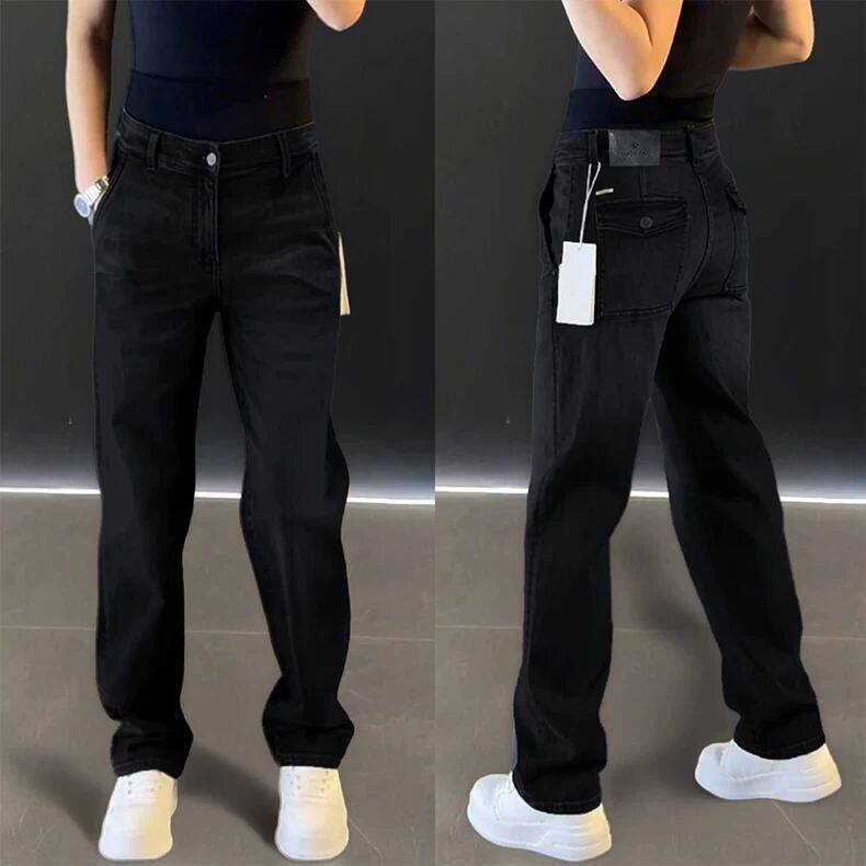 牛仔裤男士春秋款2026新款百搭弹力男式修身直筒春季大码休闲裤子